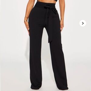 Elegant Black High-Waisted Pants